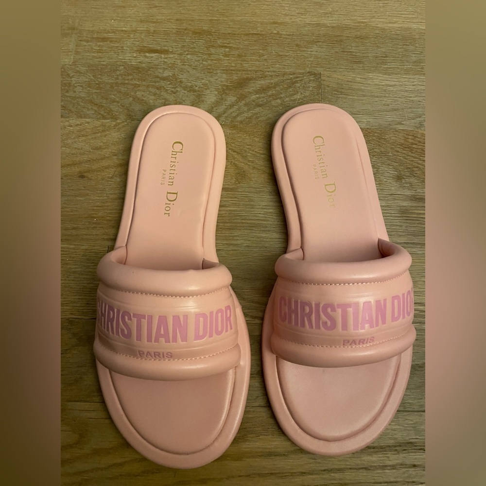 Christian Dior Pink Slide Sandals
